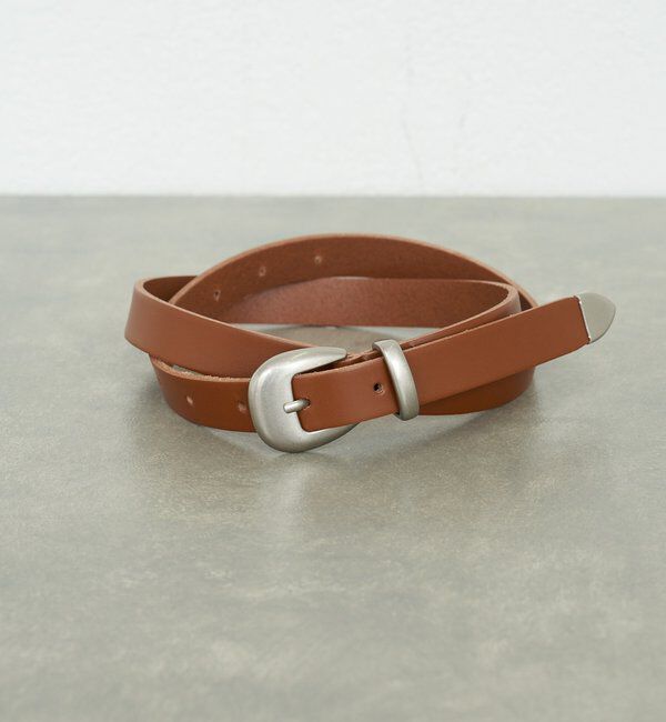  「シルバーバックルベルト」|ベルト|キャメル