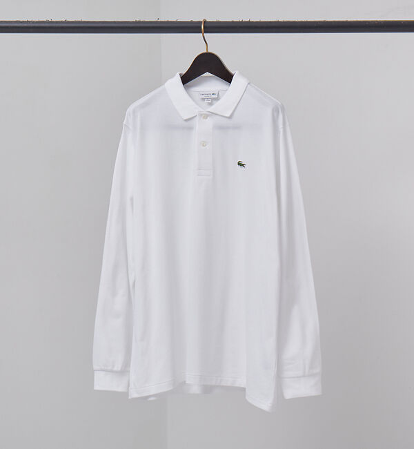 ABAHOUSE「【LACOSTE】ロゴ 長袖ポロシャツ」|ポロシャツ|ホワイト