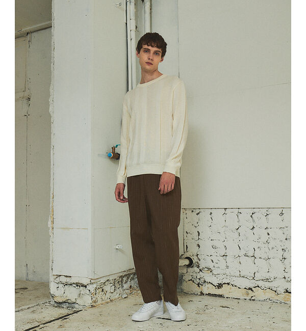 ABAHOUSE「ジオメトリック ストライプ プルオーバーニット」|ニット・セーター|