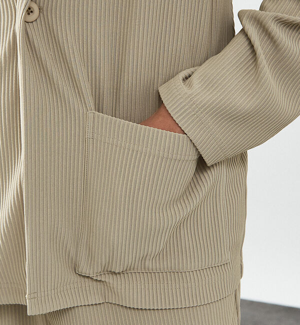 ABAHOUSE「【セットアップ対応】プリーツ イージー ジャケット」|テーラードジャケット|