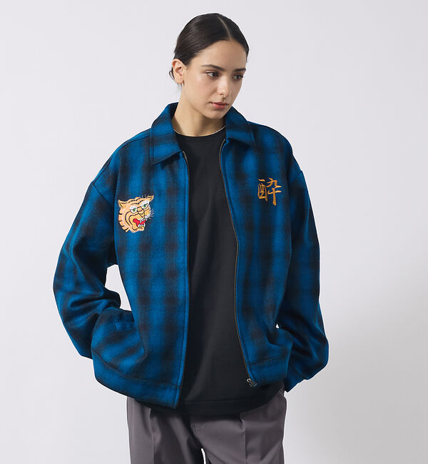 ABAHOUSE「【YOIDORE / ヨイドレ】Souvenir Wool Jacket / ス」|ブルゾン・スタジャン|ブルー