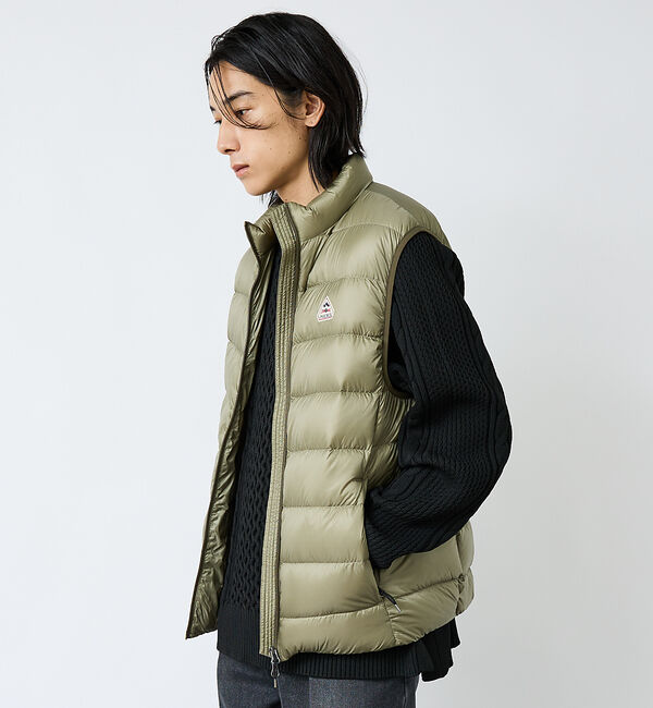 ABAHOUSE「【PYRENEX / ピレネックス】HMY027 ARIAL VEST/アリアル」|ダウン|カーキ