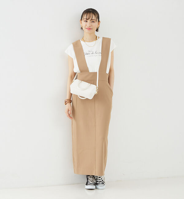 Rouge vif「【一部店舗限定】ストレッチサスペンダージャンパースカート」|スカート|