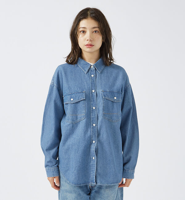 Rouge vif「＜追加2＞【SOMETHING/サムシング】BIGフィット デニムシャツ / イ」|シャツ・ブラウス|