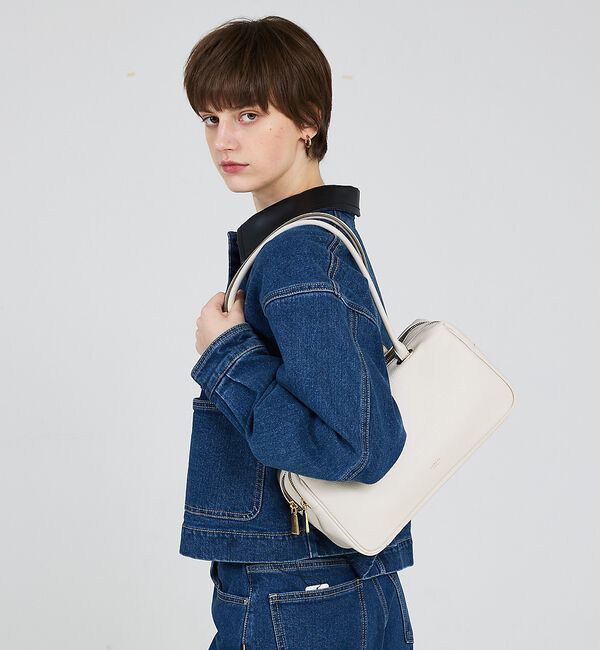 LOWELL things「Raffy/レザースクエアボストン」|ボストンバッグ|