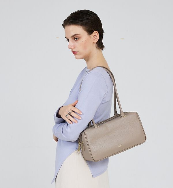 LOWELL things「Raffy/レザースクエアボストン」|ボストンバッグ|