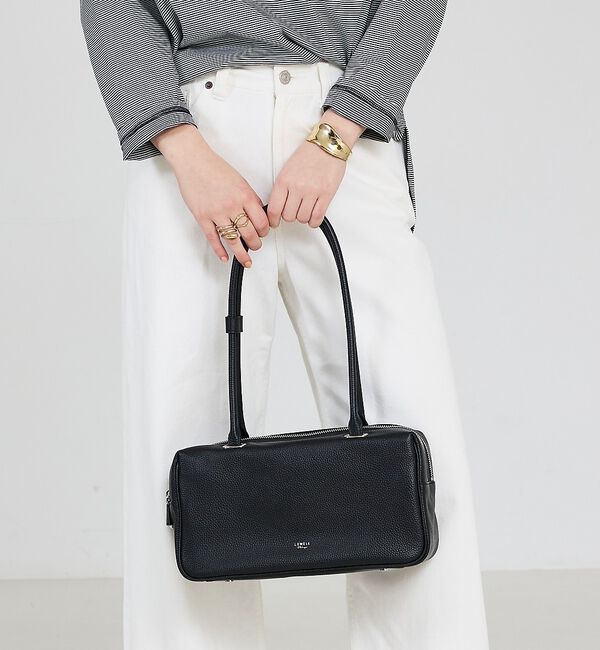 LOWELL things「Raffy/レザースクエアボストン」|ボストンバッグ|