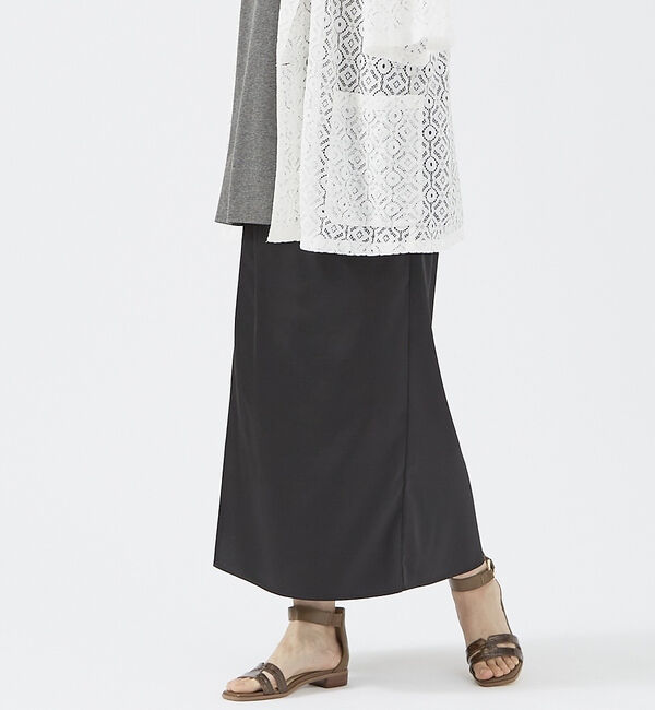 abahouse mavie「サテンナロースカート」|スカート|