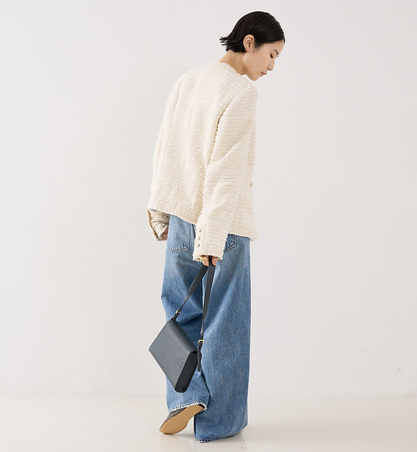 The Store by C' 「【COCUCA】クルーネックツイードジャケット」|ノーカラージャケット|