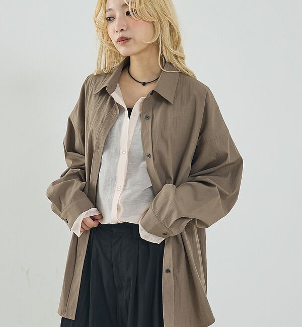 NOMINE「レイヤード シャツ【予約】」|シャツ・ブラウス|モカ