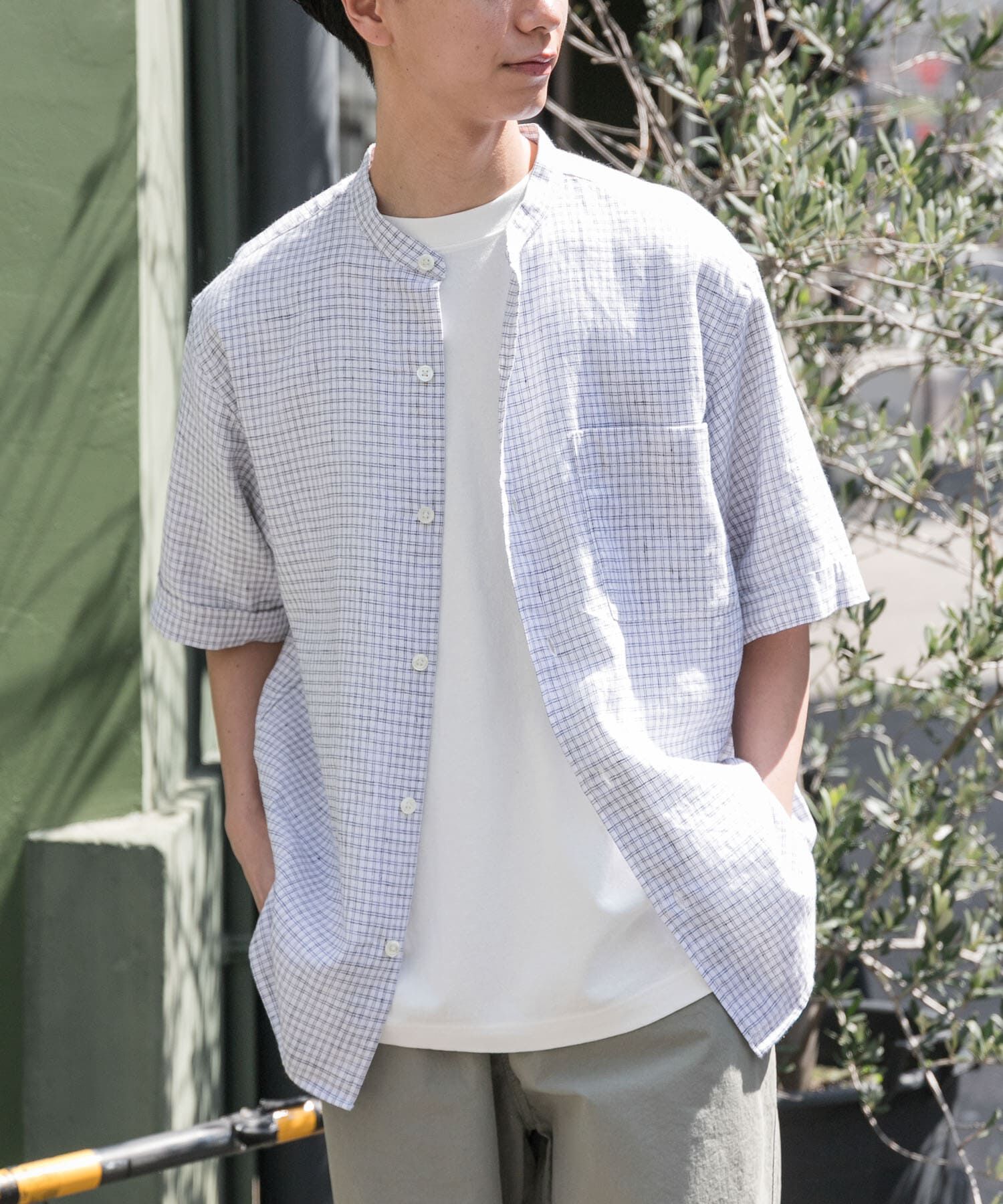 URBAN RESEARCH DOORS「FORK&SPOON　コットンリネンショートスリーブシャツ」|シャツ・ブラウス|