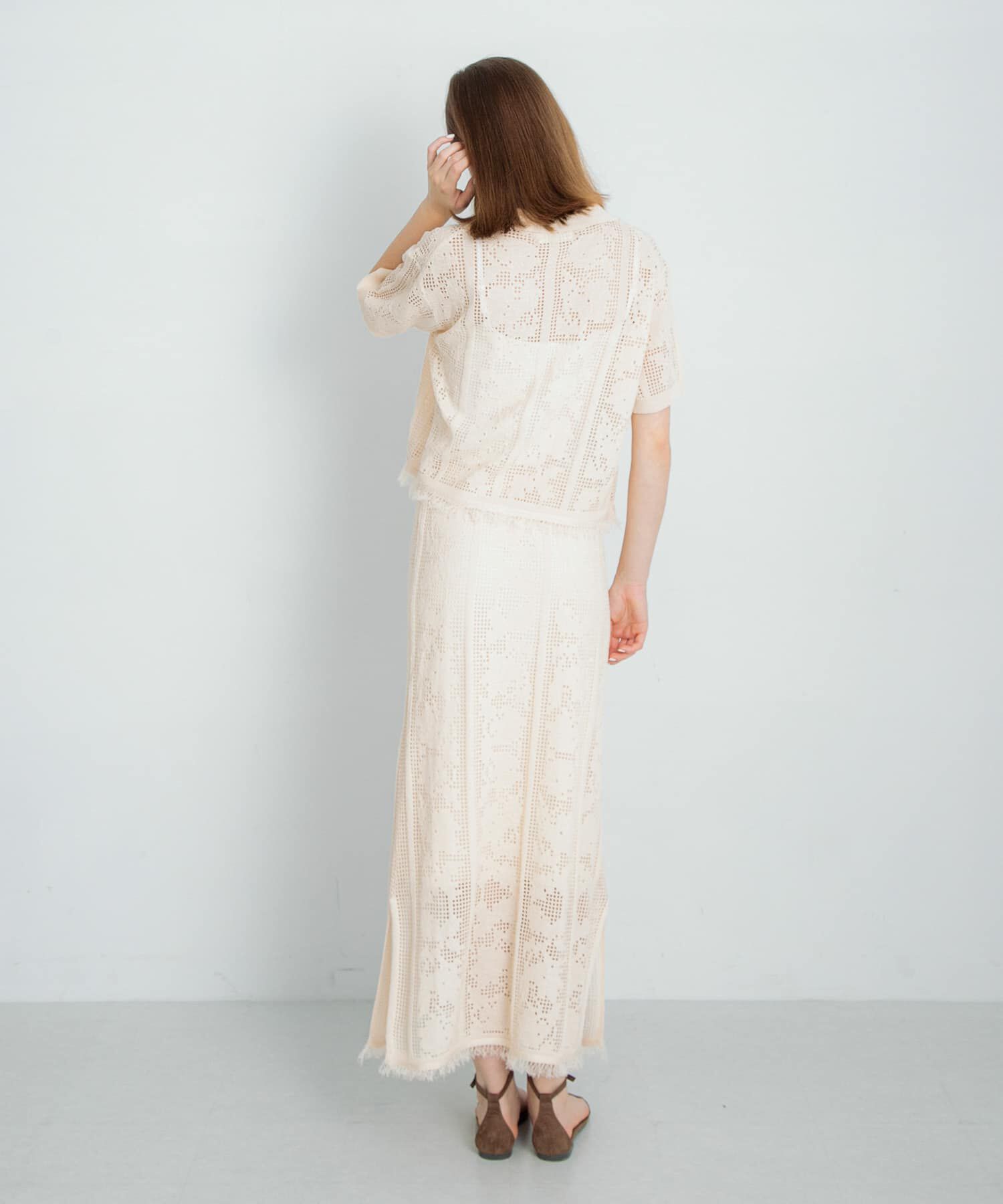 Sonny Label 「フラワーメッシュサマーニットシャツ」|シャツ・ブラウス|