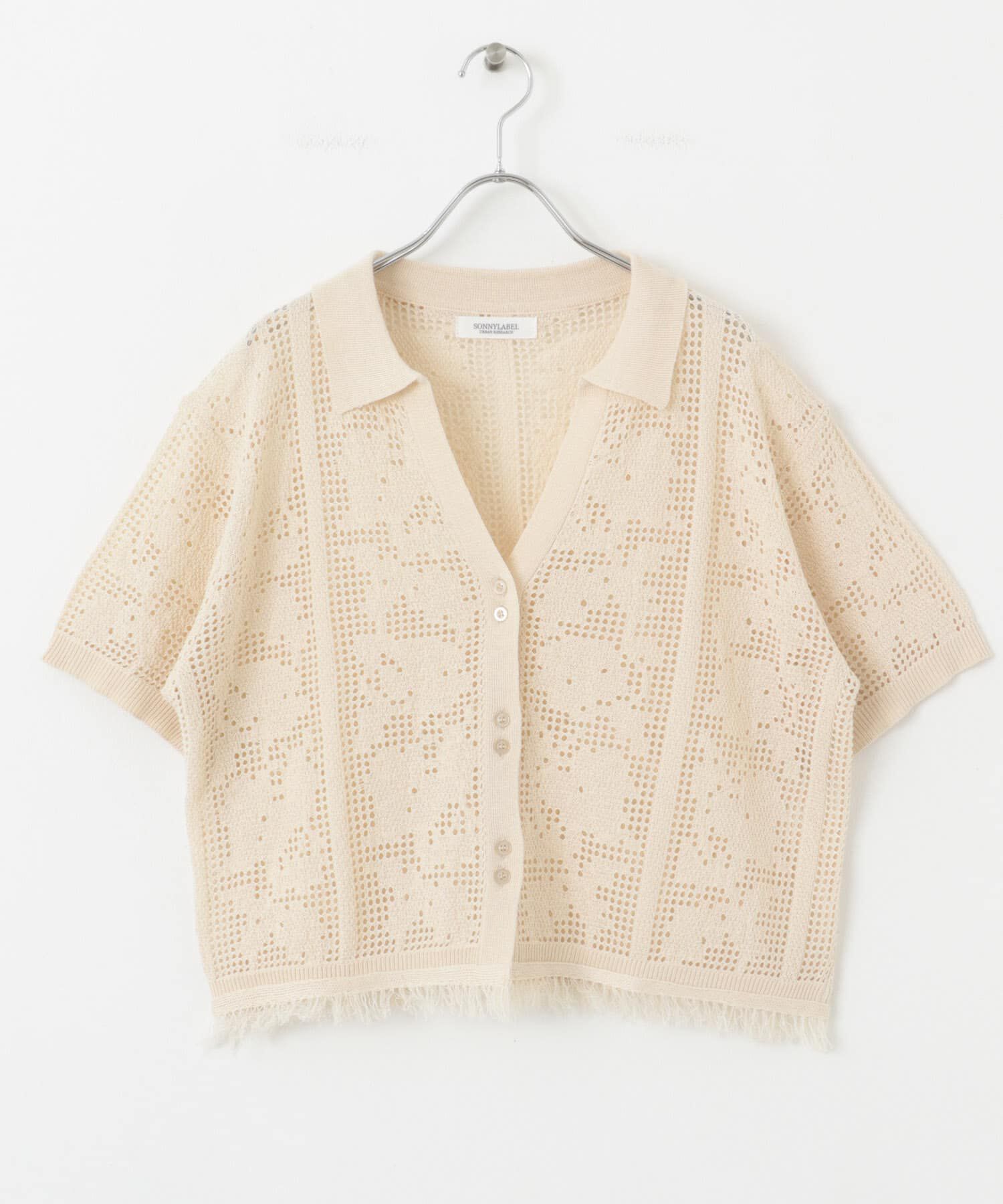 Sonny Label 「フラワーメッシュサマーニットシャツ」|シャツ・ブラウス|