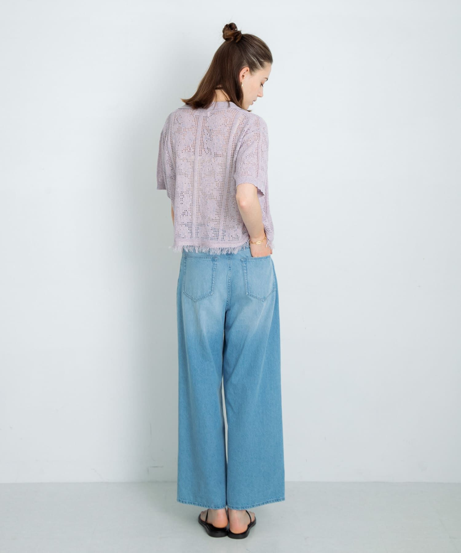 Sonny Label 「フラワーメッシュサマーニットシャツ」|シャツ・ブラウス|