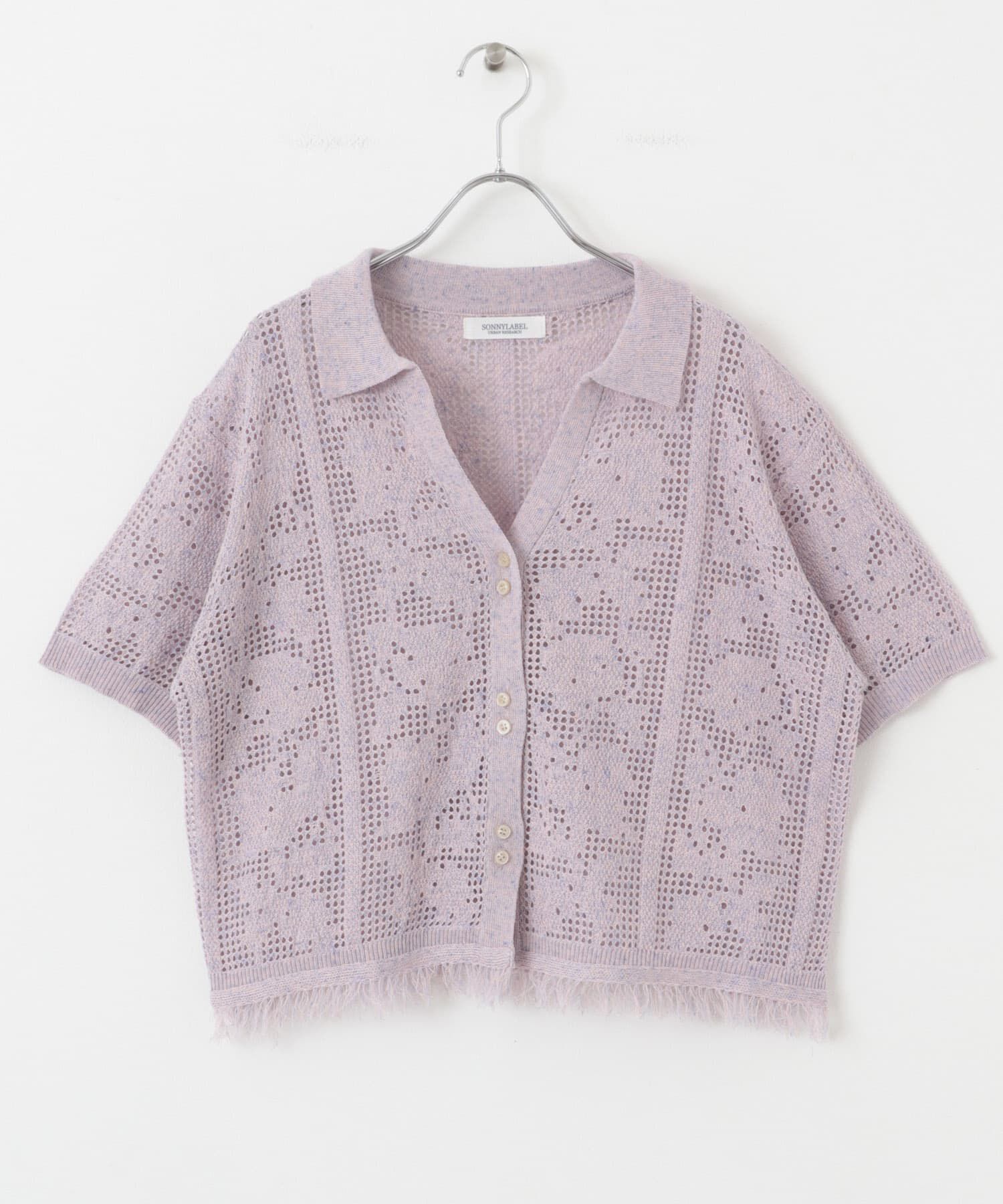 Sonny Label 「フラワーメッシュサマーニットシャツ」|シャツ・ブラウス|