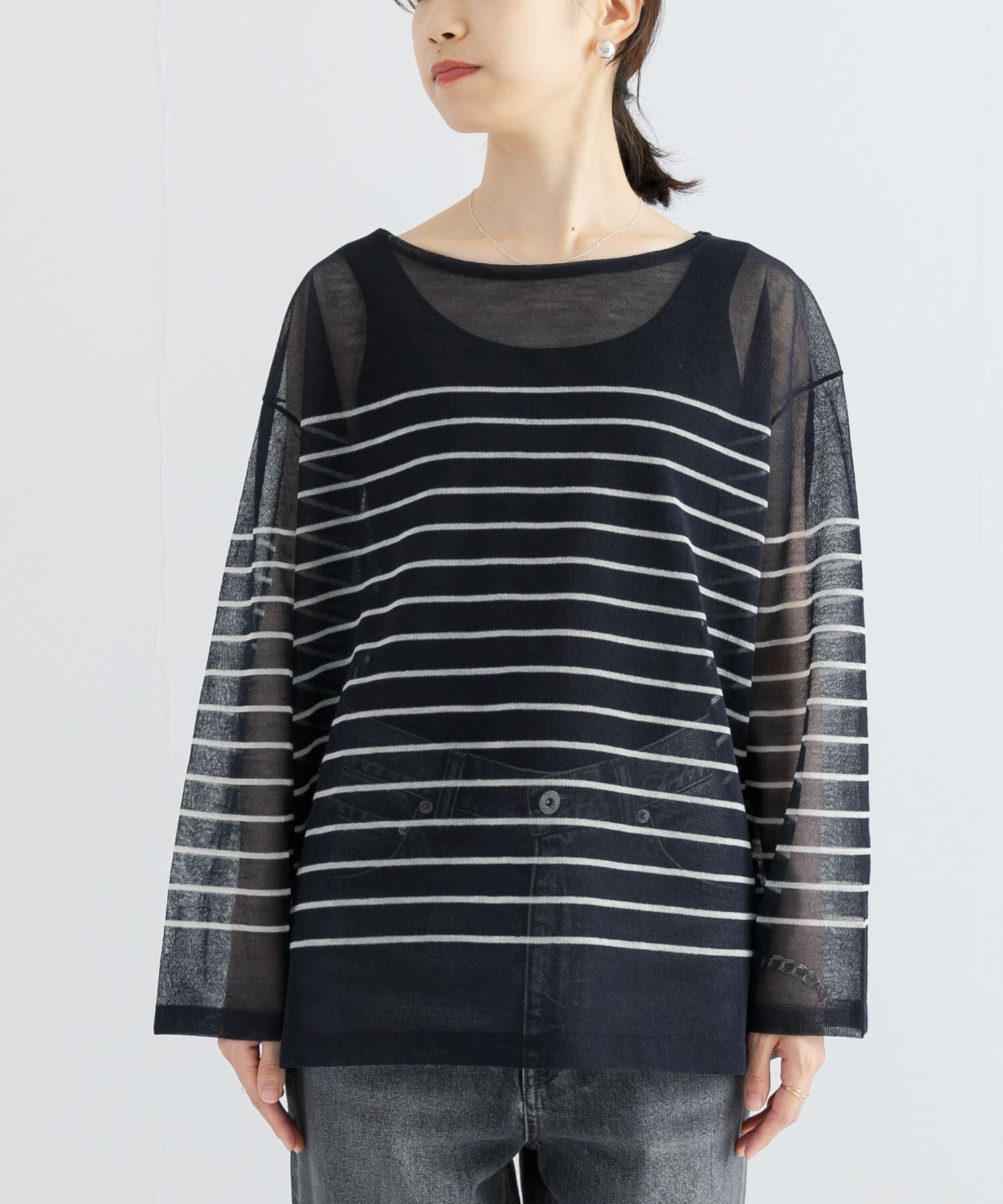 URBAN RESEARCH「ボートネックシアーニット」|ニット・セーター|