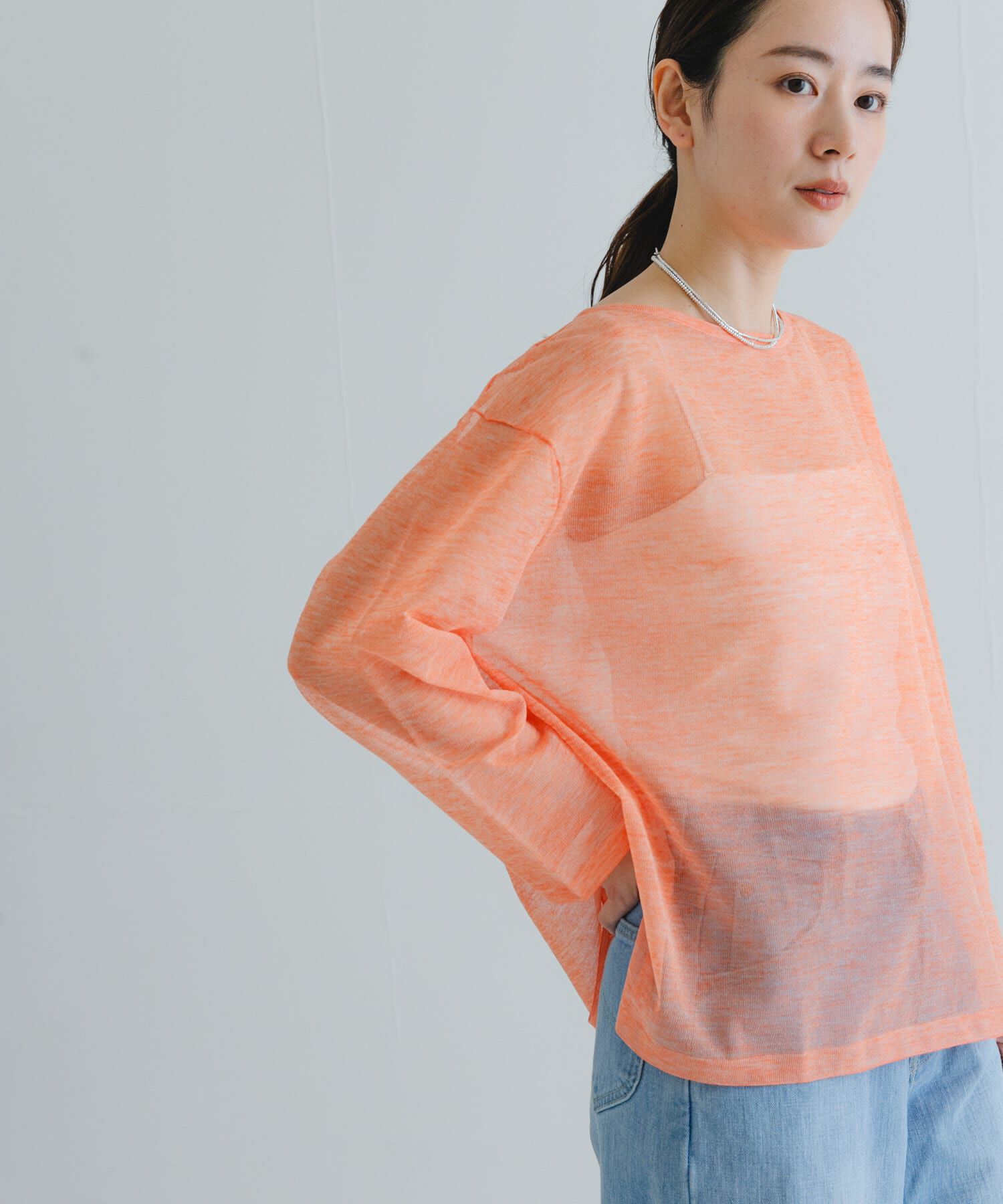 URBAN RESEARCH「ボートネックシアーニット」|ニット・セーター|