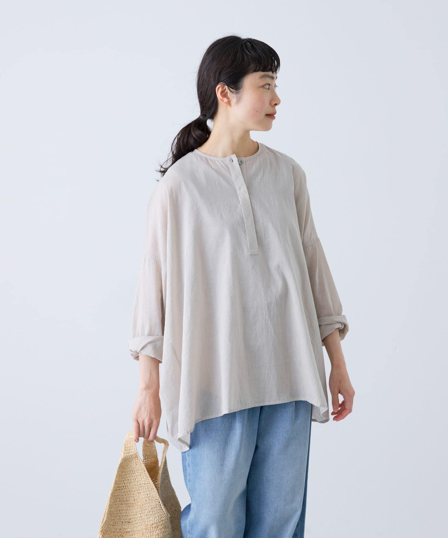 かぐれ「ボイルワイドプルオーバー」|シャツ・ブラウス|