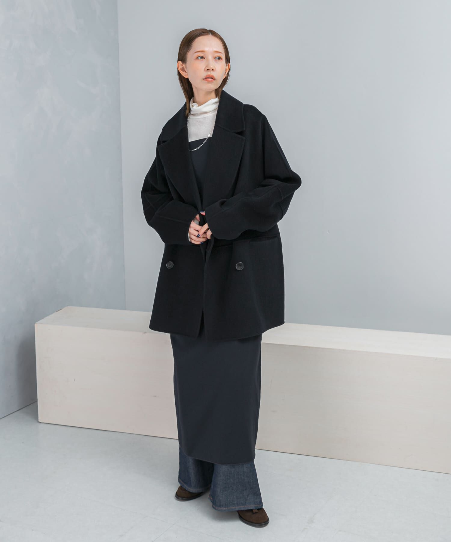 URBAN RESEARCH ROSSO「『一部別注カラー』YENN　DOUBLE FACE PEA COAT」|ピーコート|