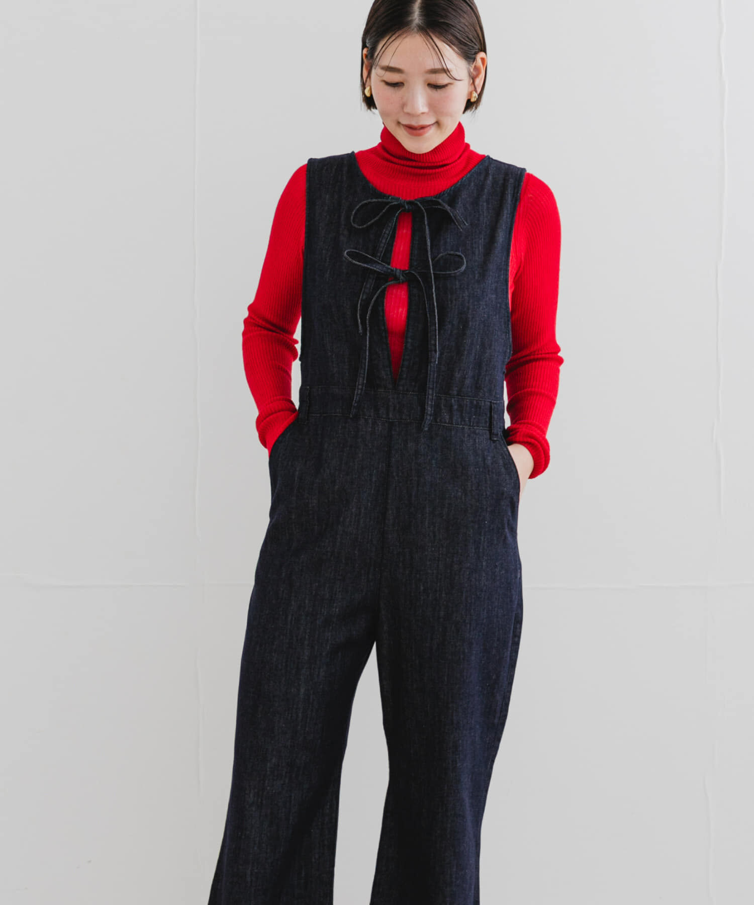 URBAN RESEARCH ROSSO「F by ROSSO　デニムリボンオールインワン」|スカート|