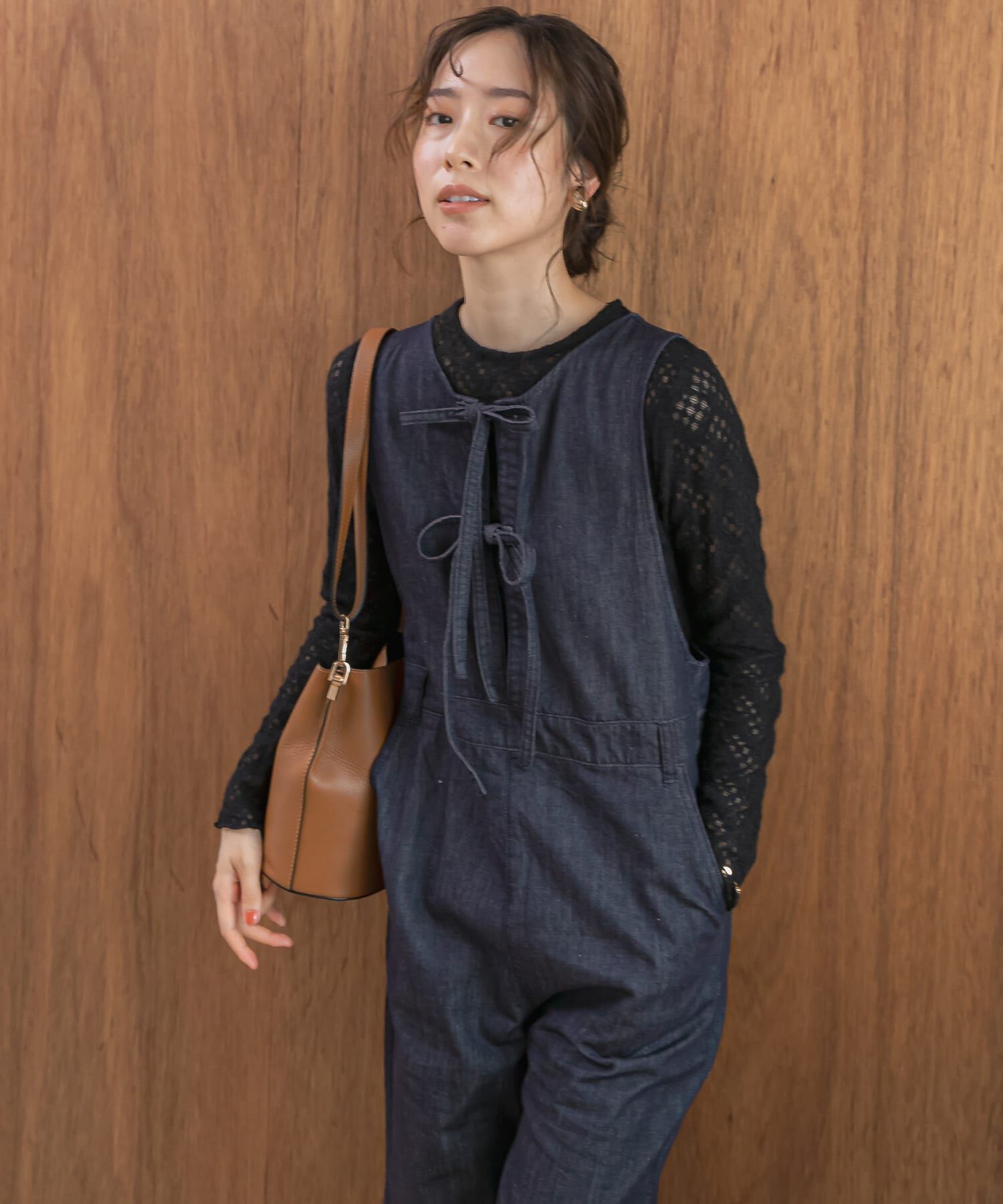 URBAN RESEARCH ROSSO「F by ROSSO　デニムリボンオールインワン」|スカート|