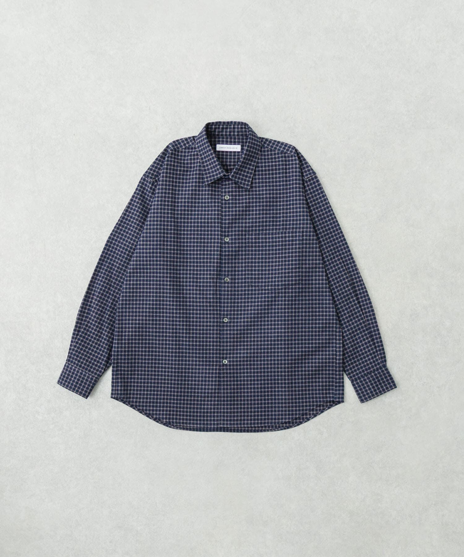 URBAN RESEARCH「『UR TECH』Brushed Cotton Shirts」|シャツ・ブラウス|ブルー系その他