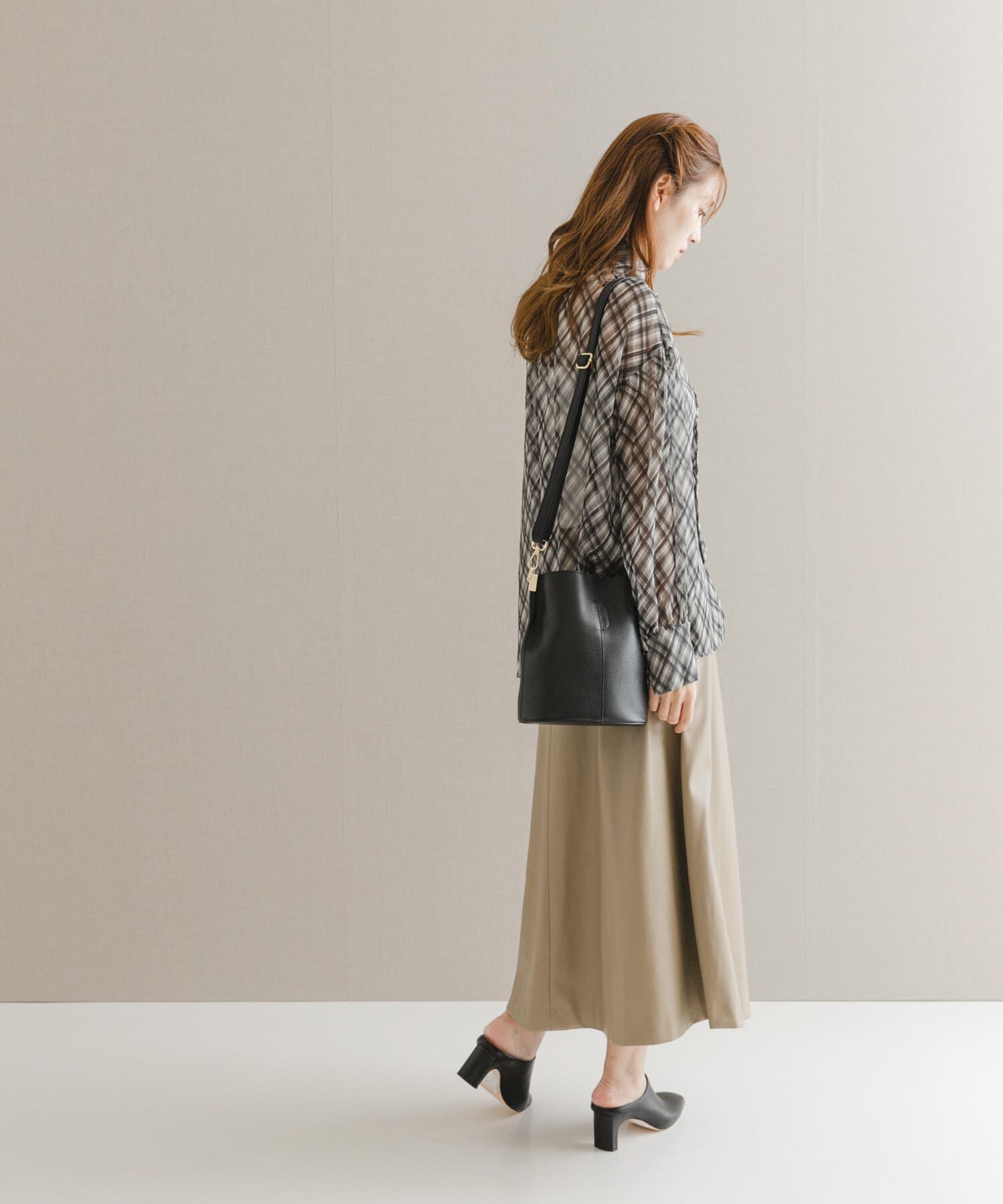 URBAN RESEARCH ROSSO「チェックボウタイボリュームブラウス」|シャツ・ブラウス|