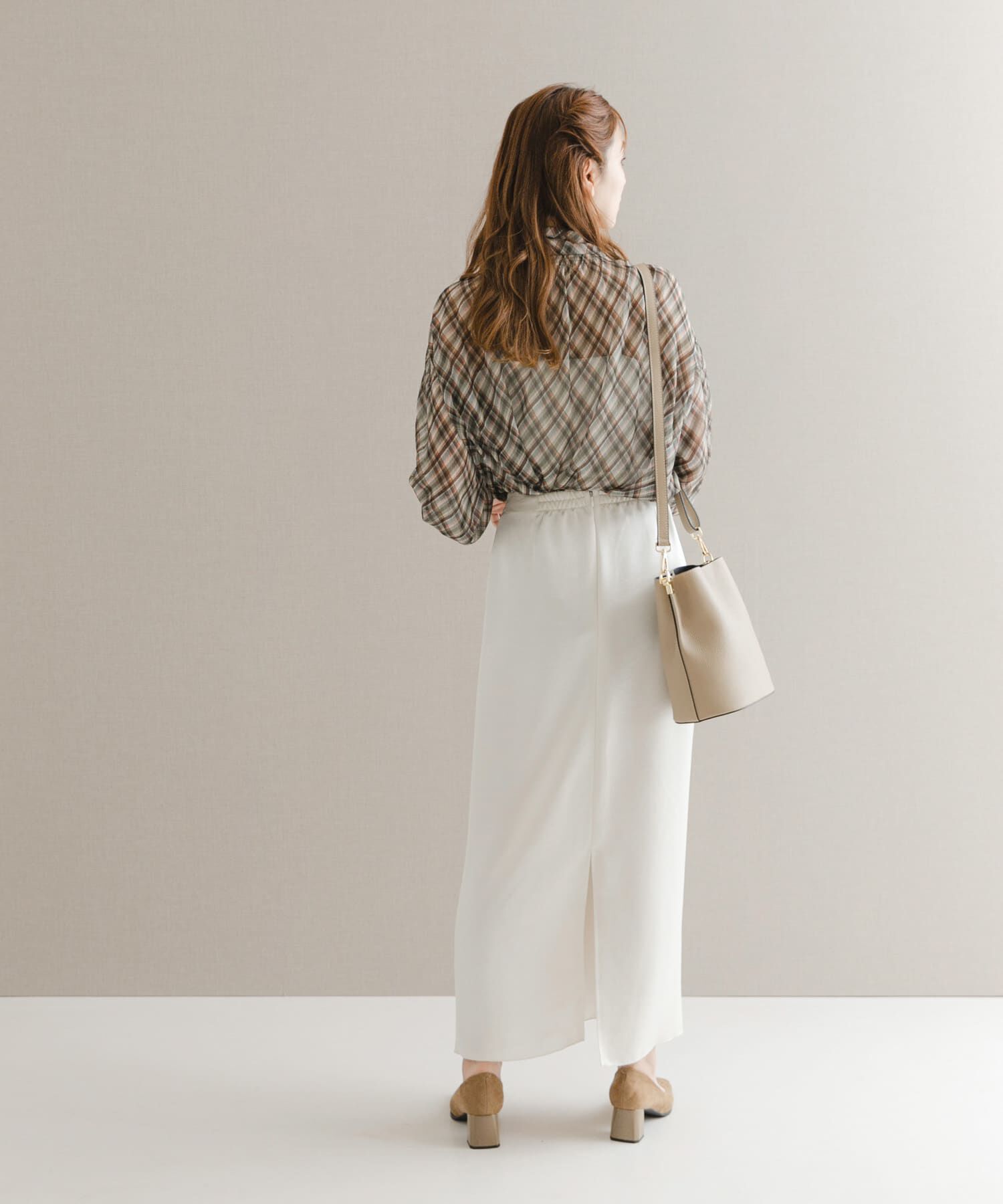 URBAN RESEARCH ROSSO「チェックボウタイボリュームブラウス」|シャツ・ブラウス|