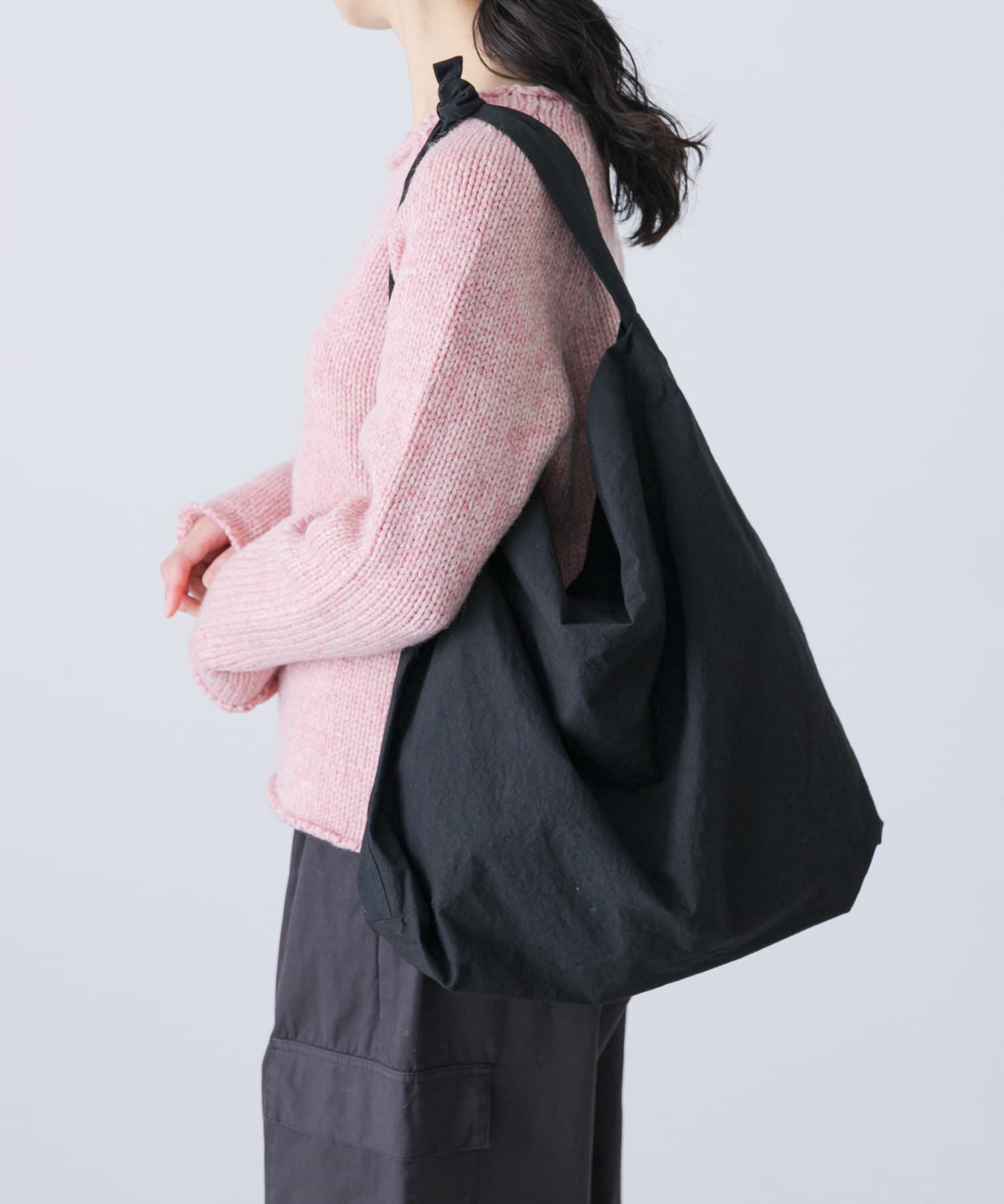 かぐれ「コットンショルダーバッグ」|ショルダー・メッセンジャー|ブラック