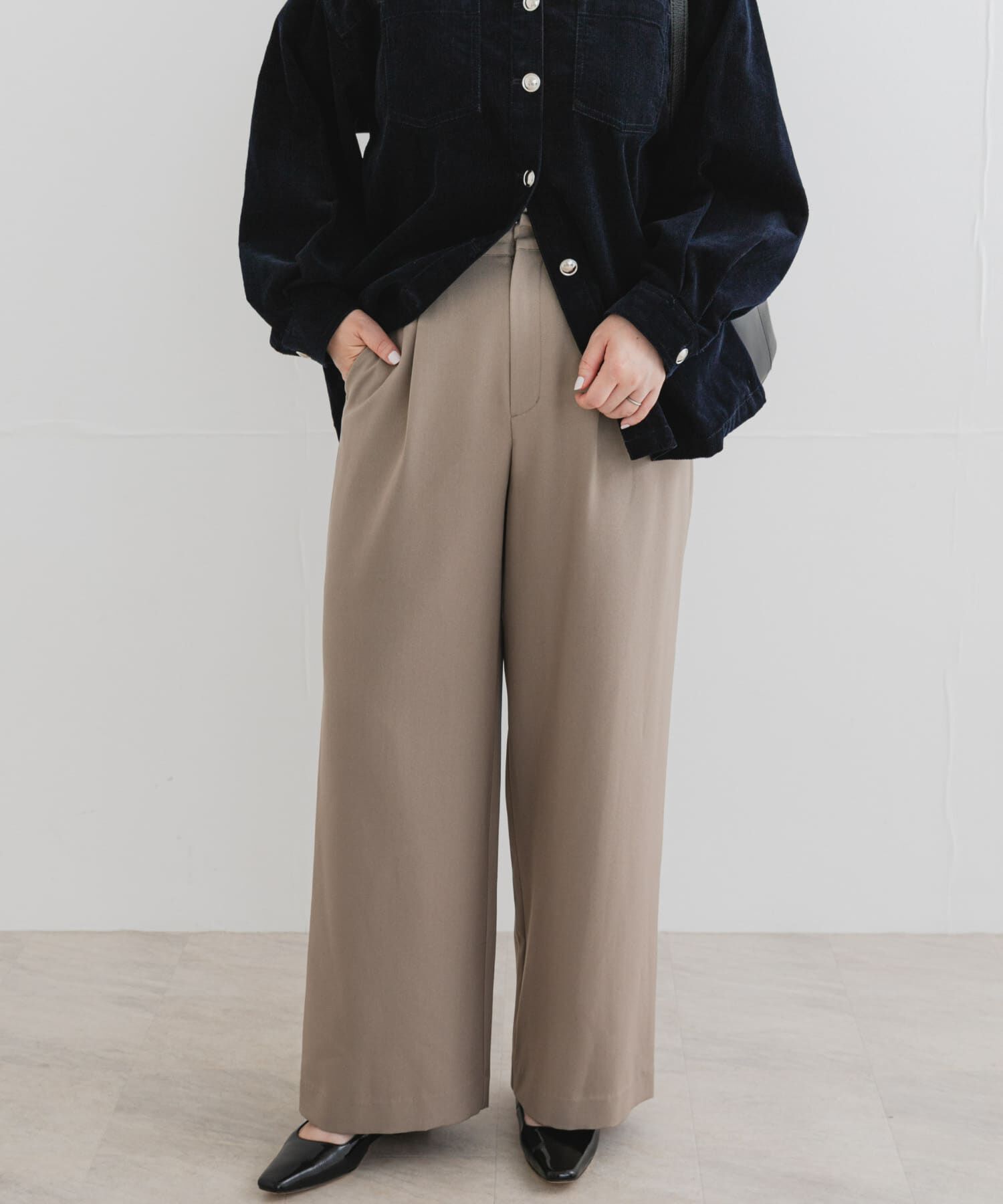 URBAN RESEARCH ROSSO「『UR TECH SMOOTHLUXE』F by ROSSO　タックワイドパンツ」|その他|