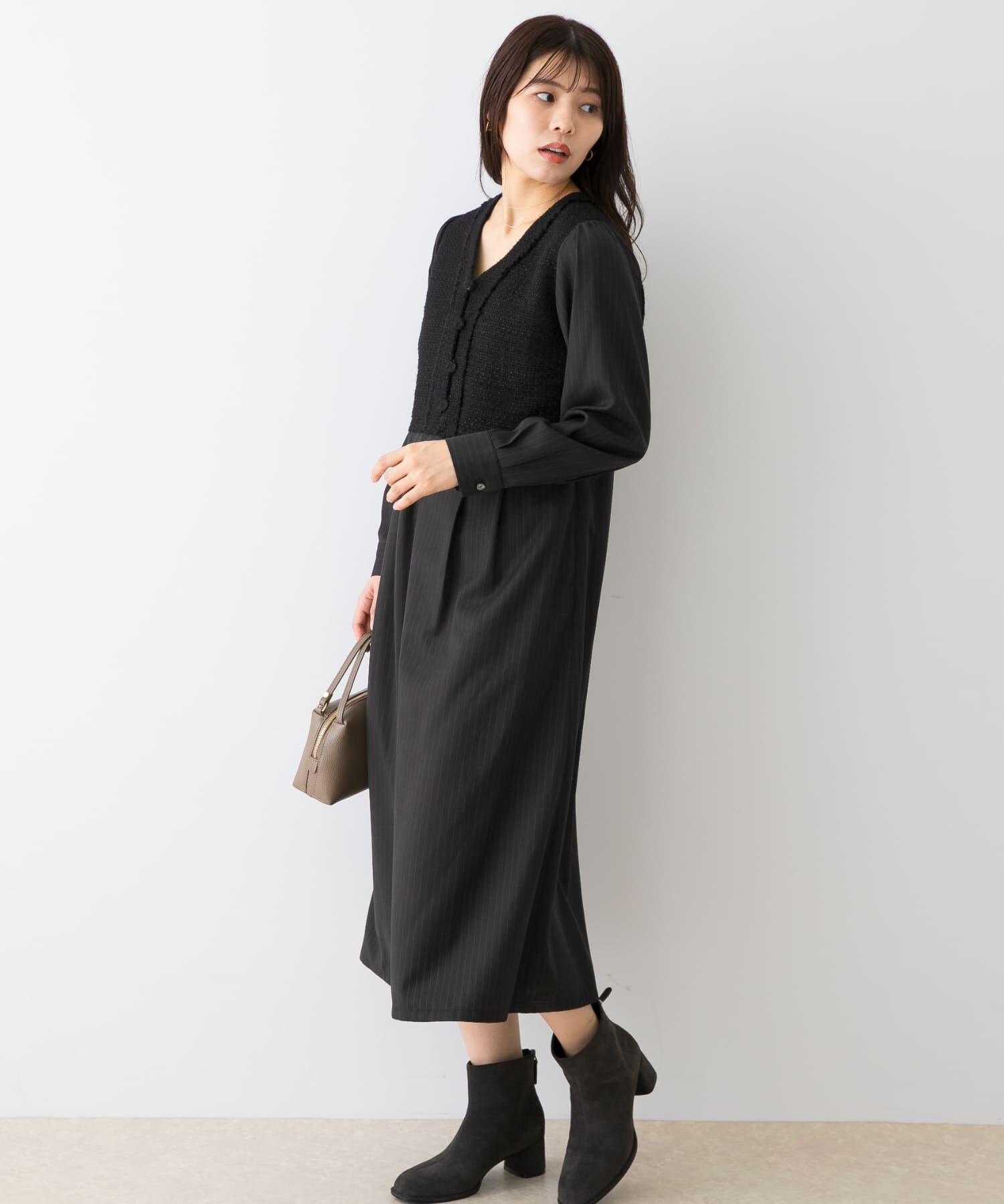 URBAN RESEARCH ROSSO「F by ROSSO　ツイードドッキングワンピース」|ワンピース|