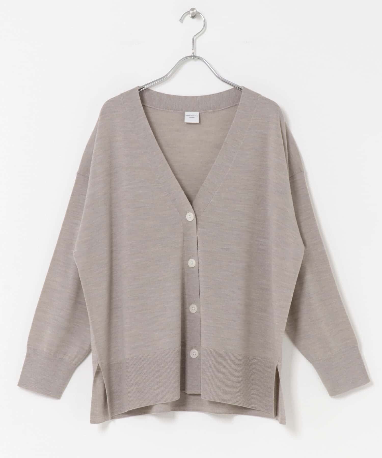 URBAN RESEARCH DOORS「ウォッシャブルウールVネックワイドカーディガン」|カーディガン|