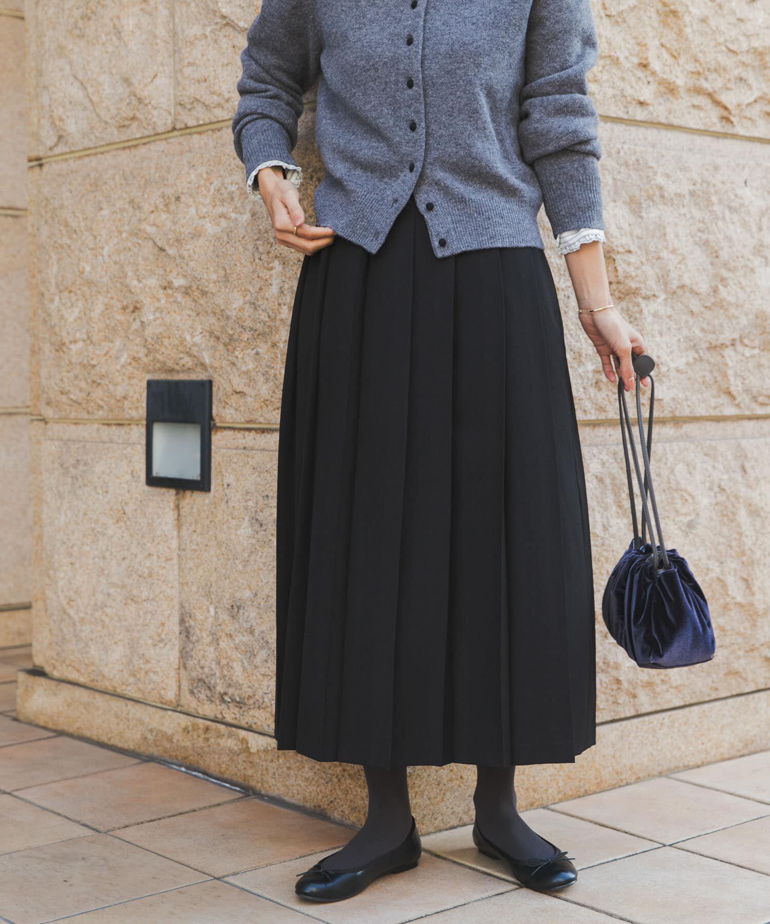 URBAN RESEARCH DOORS「『UR TECH SMOOTHLUXE』片ヒダプリーツスカート」|スカート|