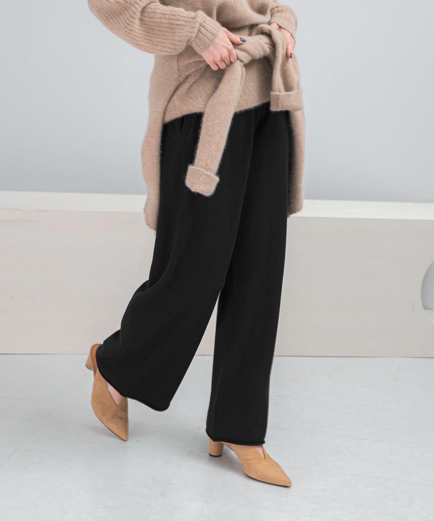 URBAN RESEARCH ROSSO「メリノウールニットパンツ」|その他|ブラック