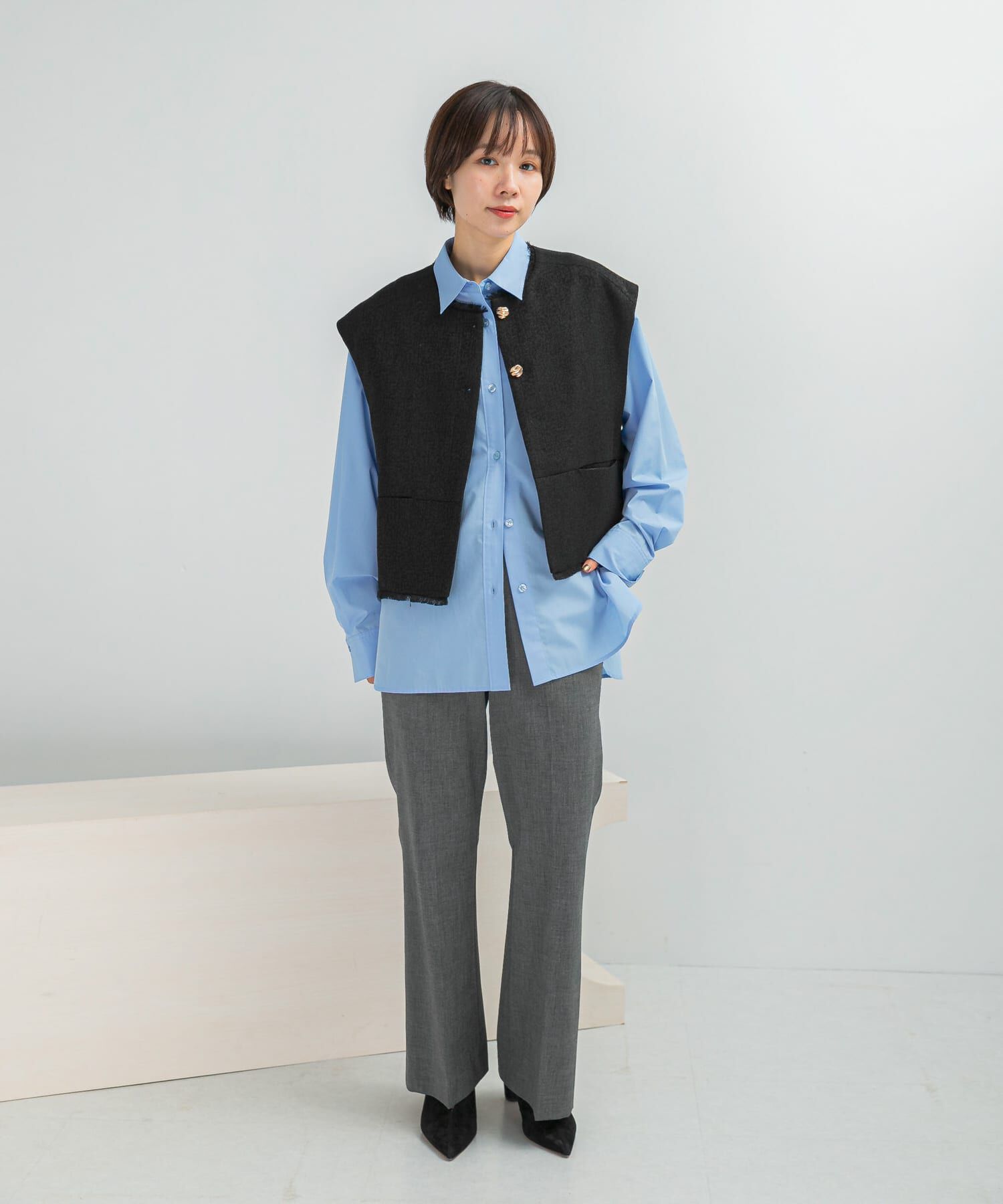 URBAN RESEARCH ROSSO「CHIGNON　ツイードショートベスト」|ベスト・ジレ|