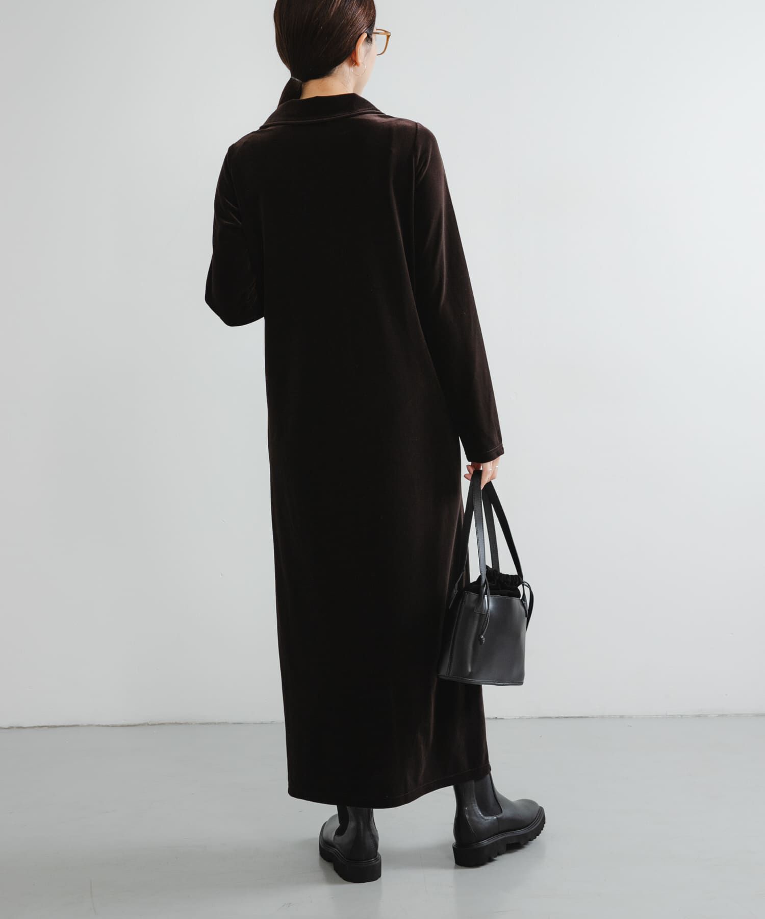 URBAN RESEARCH「ベロアシャツカラーワンピース」|ワンピース|