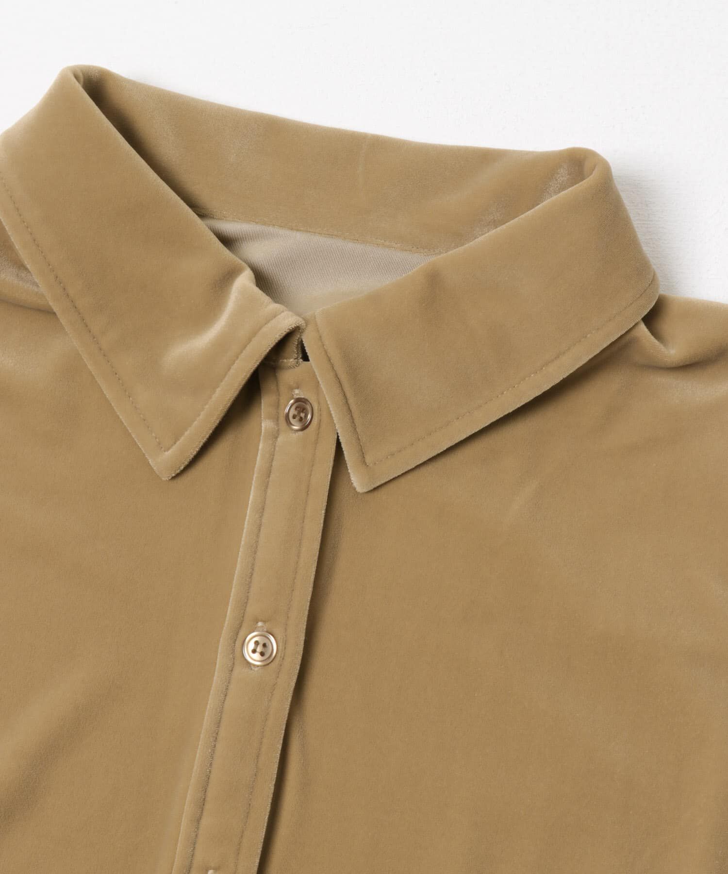 URBAN RESEARCH「ベロアシャツカラーワンピース」|ワンピース|