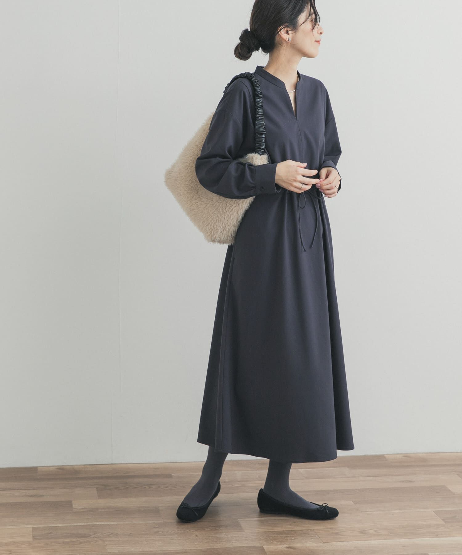 URBAN RESEARCH DOORS「ドロストリボンフレアワンピース」|ワンピース|