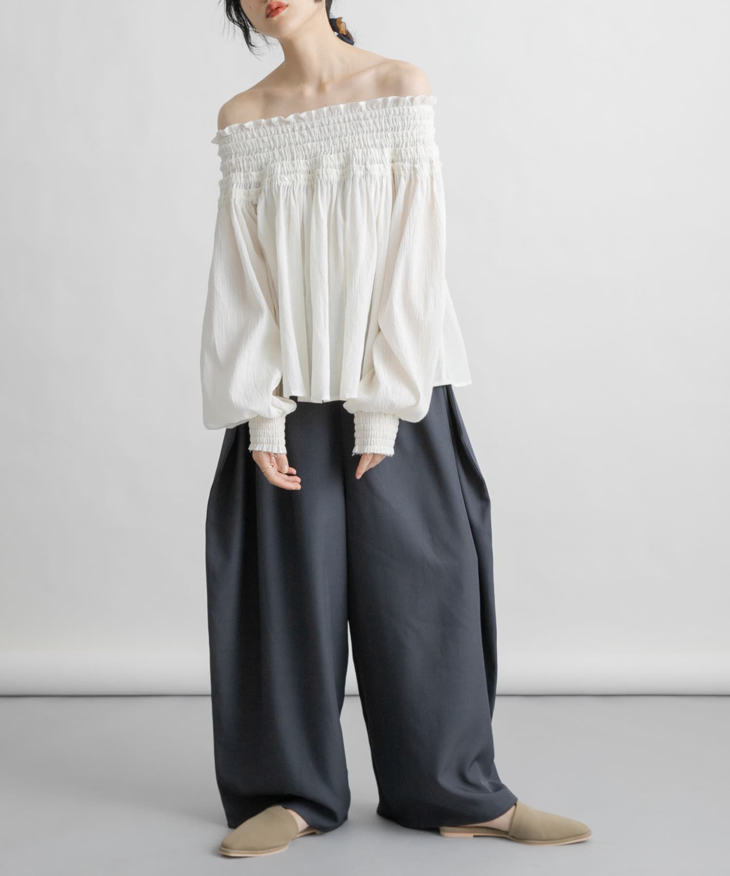  「2WAYシャーリングブラウス」|シャツ・ブラウス|