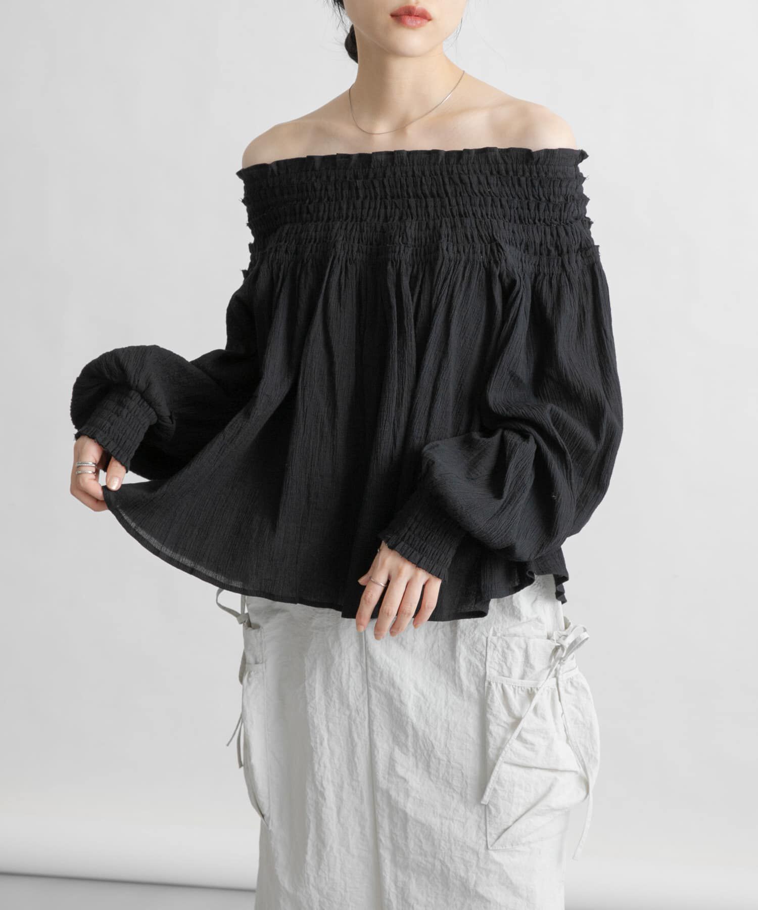  「2WAYシャーリングブラウス」|シャツ・ブラウス|