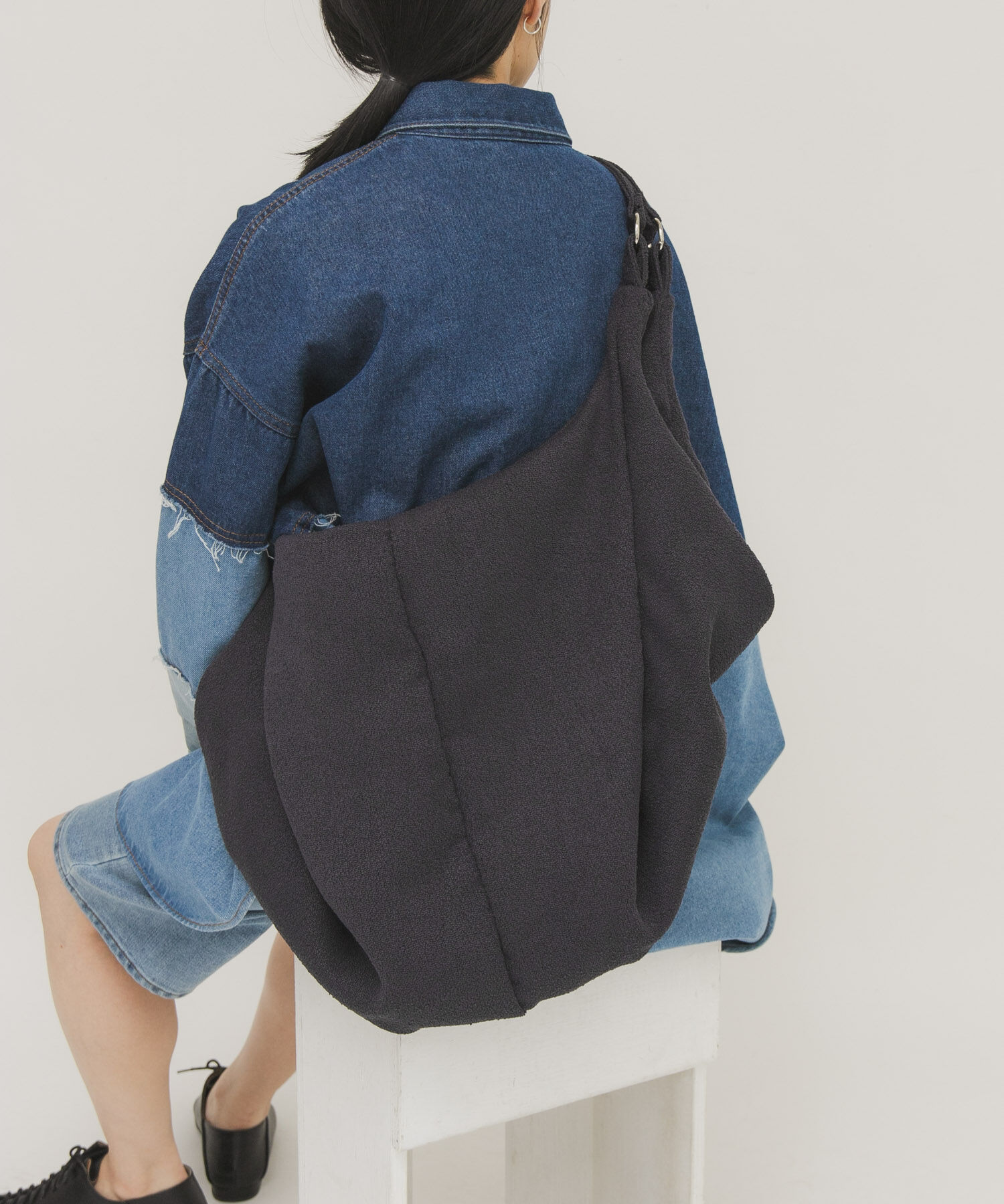  「パイル2WAYイージーBAG」|トートバッグ|ネイビー