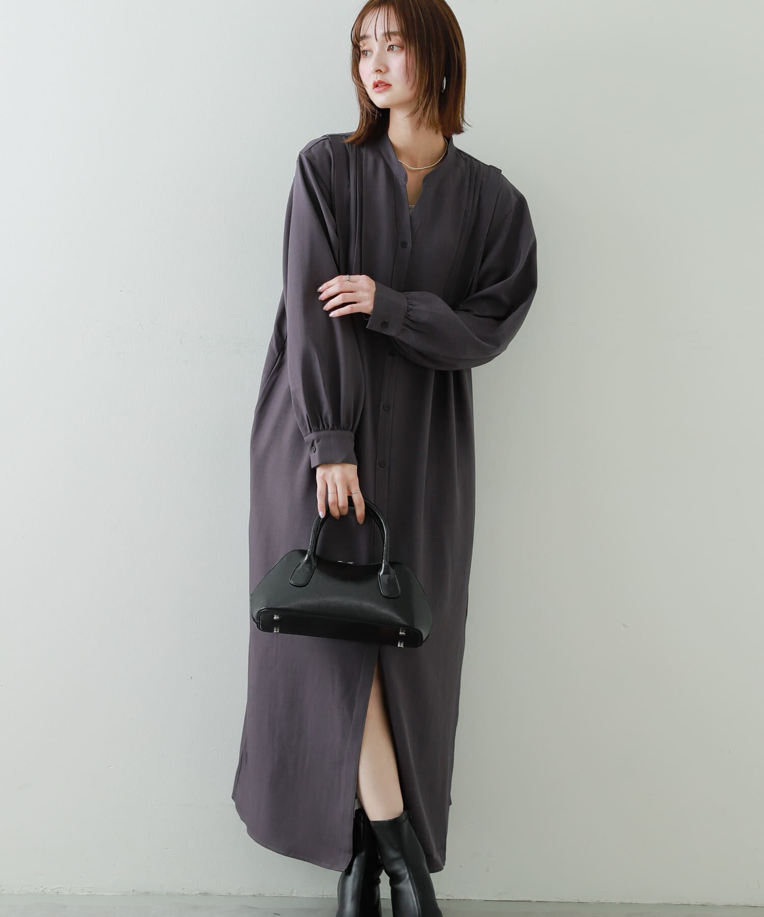 SENSE OF PLACE by URBAN RESEARCH「『Shortサイズあり』タックシャツワンピース」|ワンピース|