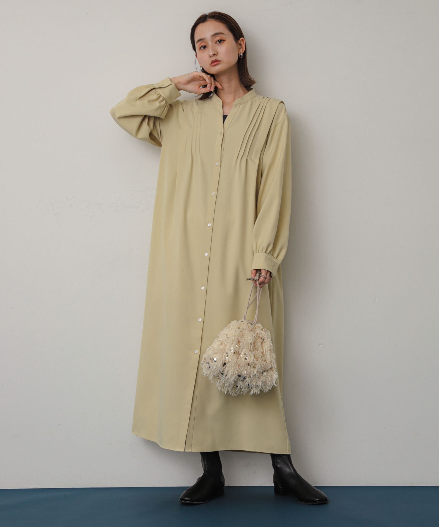 SENSE OF PLACE by URBAN RESEARCH「『Shortサイズあり』タックシャツワンピース」|ワンピース|