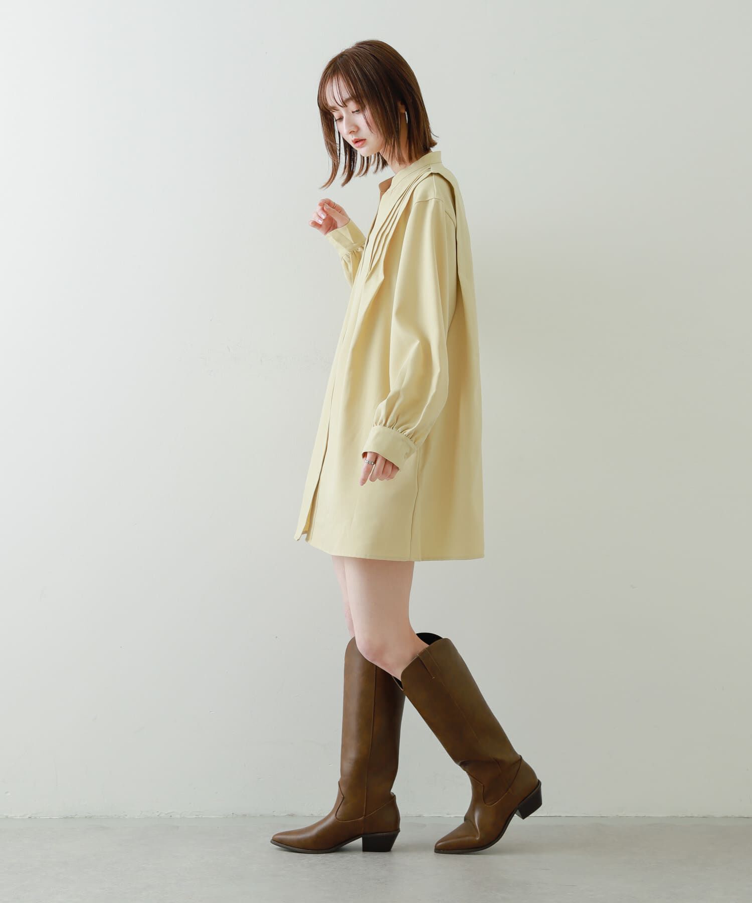 SENSE OF PLACE by URBAN RESEARCH「『Shortサイズあり』タックシャツワンピース」|ワンピース|