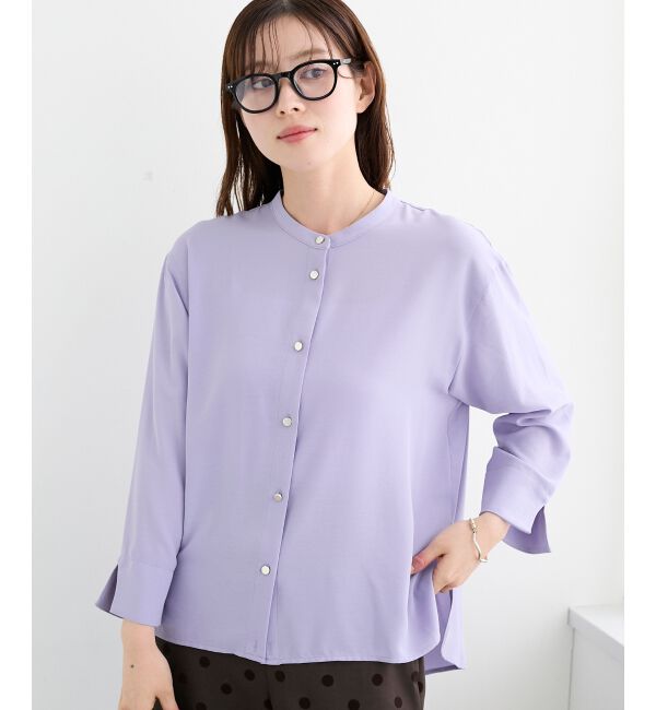  「2WAYジョーゼット長袖ブラウス」|シャツ・ブラウス|