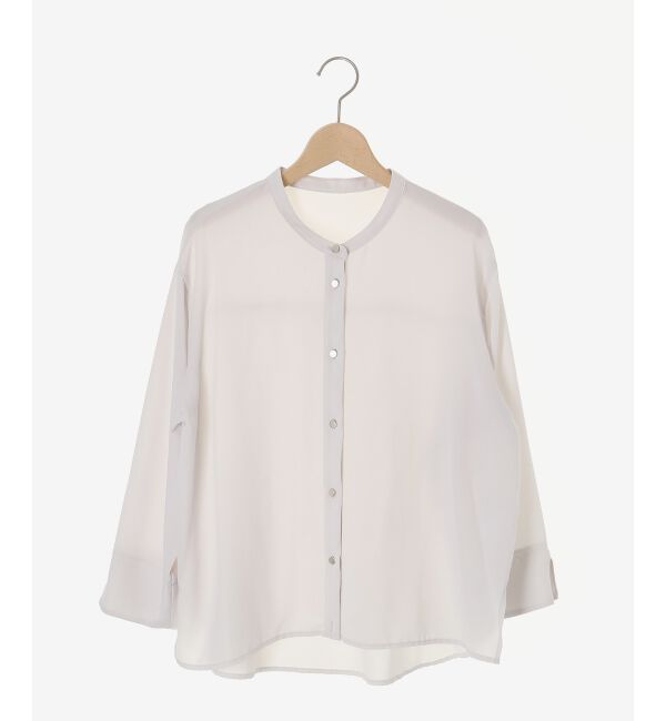  「2WAYジョーゼット長袖ブラウス」|シャツ・ブラウス|