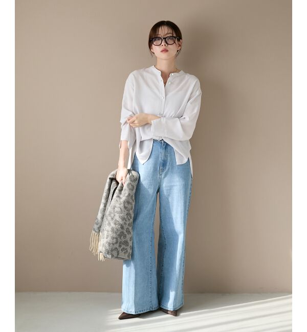  「2WAYジョーゼット長袖ブラウス」|シャツ・ブラウス|