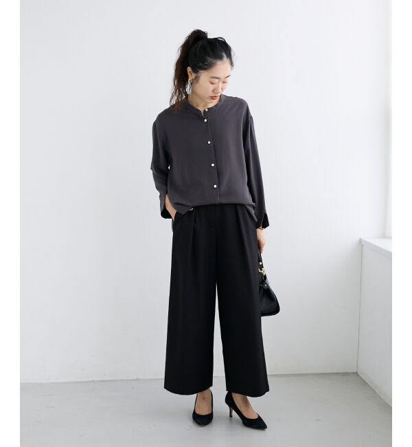  「2WAYジョーゼット長袖ブラウス」|シャツ・ブラウス|