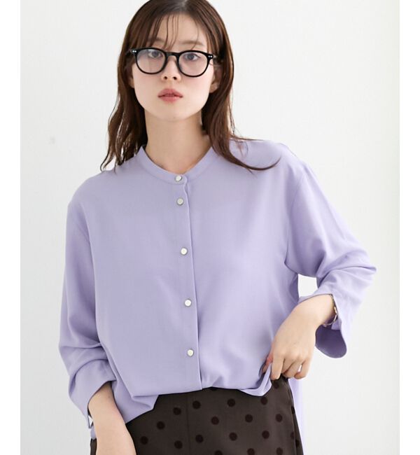  「2WAYジョーゼット長袖ブラウス」|シャツ・ブラウス|