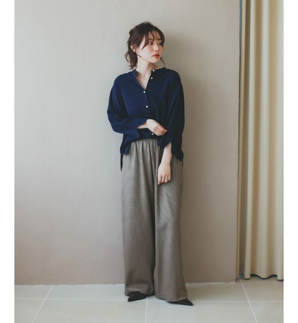  「2WAYジョーゼット長袖ブラウス」|シャツ・ブラウス|